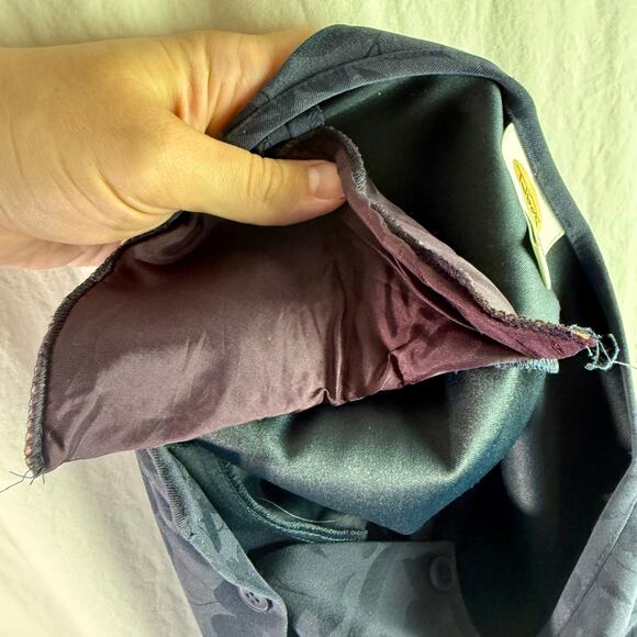 Talbots VTG Tag Women's 12 Gray Floral Long Sleeved Button Front Maxi Dress - Picture 6 of 10